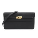 エルメス ケリーウォレット ロング トゥーゴー ブラック/ゴールド金具 エプソン B刻印 HERMES 黒 【安心保証】 【中古】 エルメス 財布 HERMES...
