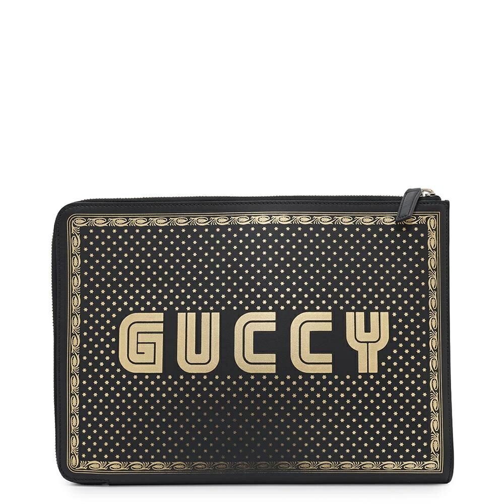 楽天ギャラリーレア楽天市場店【決算セール開催中！】 グッチ クラッチバッグ セガコラボ GUCCYロゴ レザー 523441 GUCCI SEGA 黒 【安心保証】 【中古】 グッチ バッグ グッチ メンズ GUCCI BAG