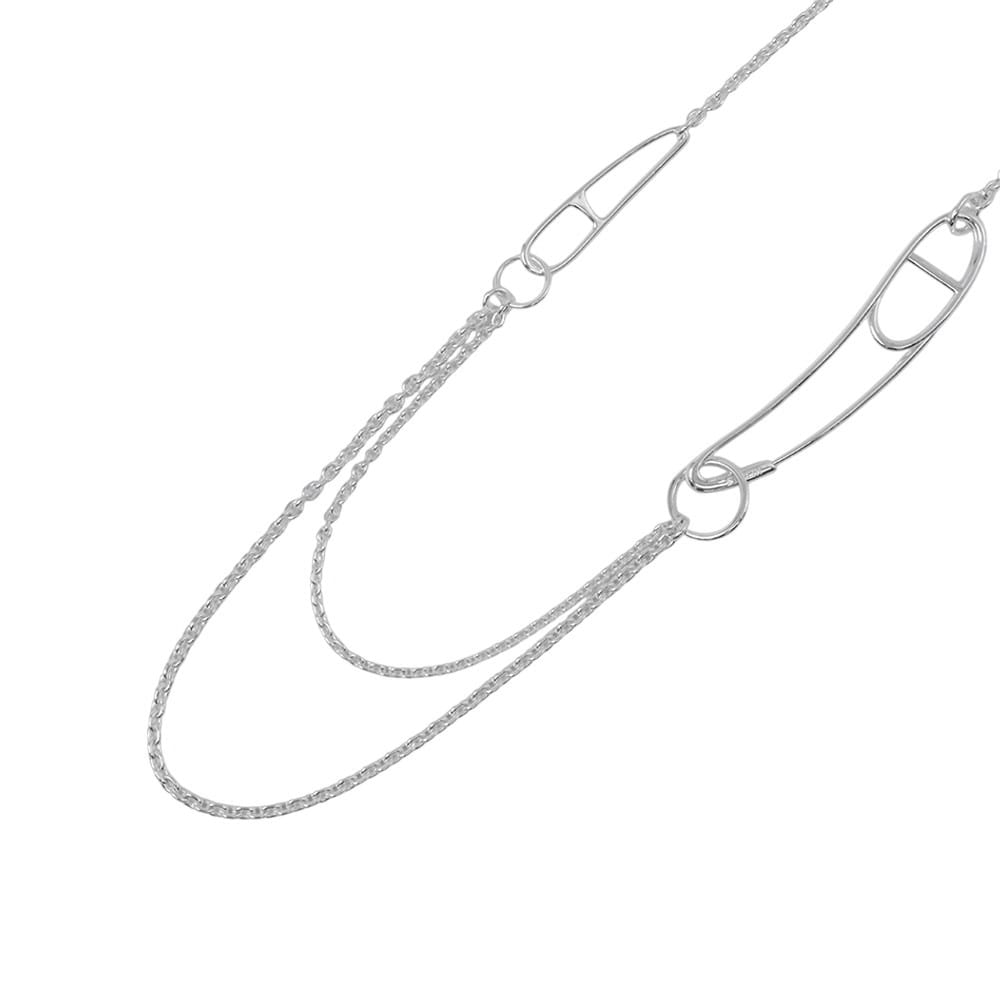 【決算セール開催中！】 エルメス ネックレス シェーヌダンクル パンク SV925シルバー HERMES ジュエリー 【安心保証】 【中古】 エルメス ネックレス HERMES jewelryのサムネイル