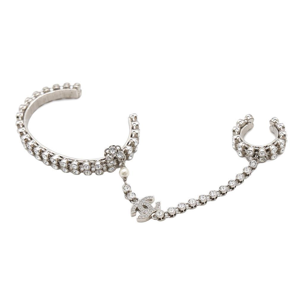 CHANEL シャネル ラインストーン パール バングル ブレスレット02P CHANEL シャネル ラインストーン パール バングル ブレスレット