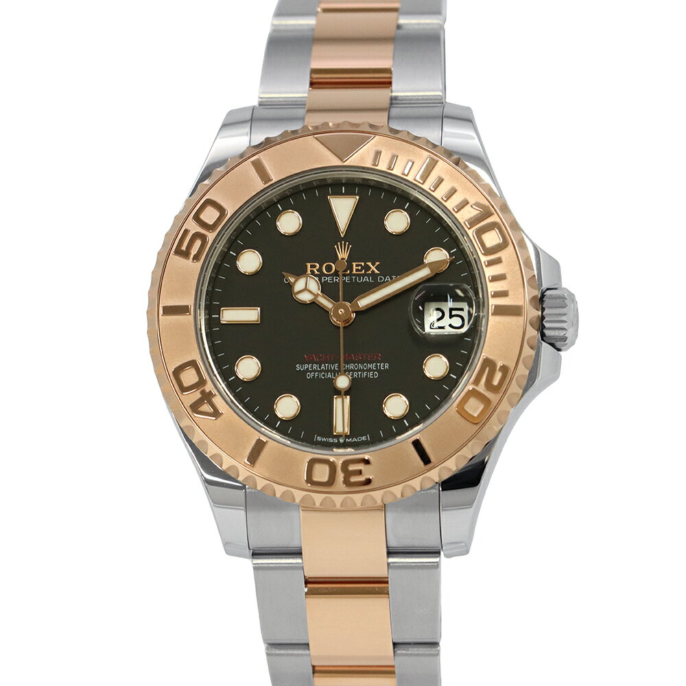 ロレックス ヨットマスター37 SS/K18PGピンクゴールド 268621 ROLEX 腕時計 ローズゴールド 黒文字盤 【安心保証】 【中古】 ロレックス ヨットマスター ROLEX ロレックス 中古