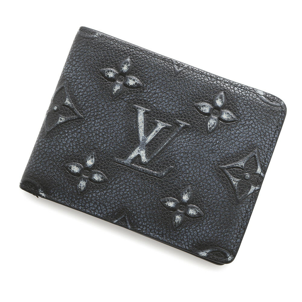 【決算セール開催中!】ルイヴィトン 二つ折り財布 モノグラム ポルトフォイユ・スレンダー M81774 LOUIS VUITTON ブラック 黒 【安心保証】 【中古】 ルイ・ヴィトン 財布 メンズ LOUIS VUITTON WALLET