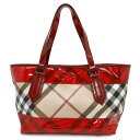 バーバリー ハンドバッグ チェック パテント BURBERRY バッグ 【安心保証】 【中古】 バーバリー バッグ BURBERRY BAG