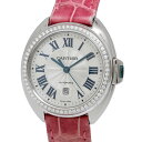 カルティエ クレ ドゥ カルティエ ダイヤベゼル WJCL0015 Cartier 腕時計 シルバー文字盤 【安心保証】 【中古】 カルティエ クレ ドゥ カルティエ Cartier カルティエ 中古