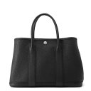 エルメス トートバッグ ガーデンパーティTPM ブラック/シルバー金具 ネゴンダ U刻印 黒 【安心保証】 【中古】 エルメス ガーデンパーティ エルメス バッ...