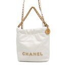 【決算セール開催中!】シャネル ハンドバッグ CHANEL 22 ミニ ココマーク シャイニーカーフレザー AS3980 CHANEL 2wayショルダーバッグ 白 【中古】 シャネル バッグ シャネル レディース CHANEL BAG