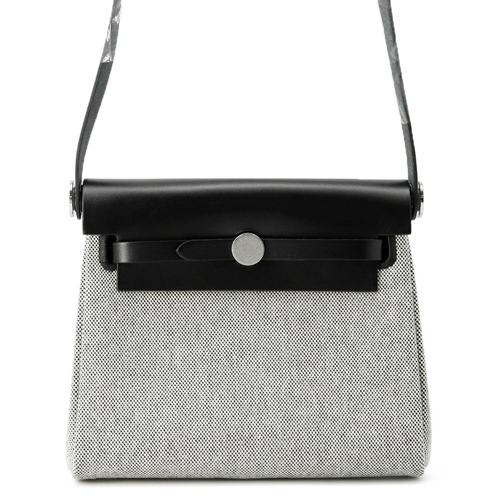 エルメス ショルダーバッグ エールバッグジップ ミニ ブラック/エクリュ/シルバー金具 トワルミリタリー/ヴァッシュハンター K刻印 黒 エルメス バッグ エルメス HERMES BAGのサムネイル