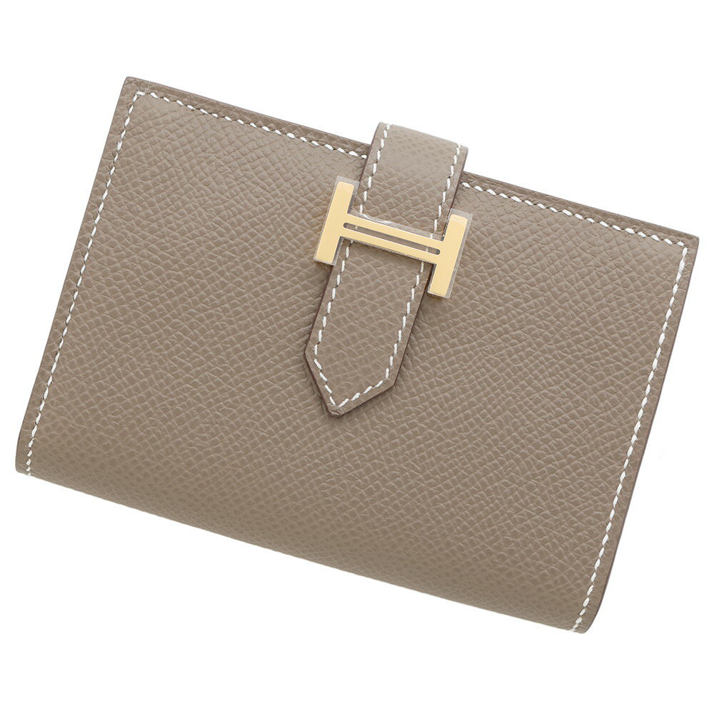 エルメス カードケース ベアン ミニ エトゥープ/ゴールド金具 エプソン W刻印 HERMES 名刺入れ 【中古】 エルメス 名刺入れ エルメス カード HERMES CARDのサムネイル