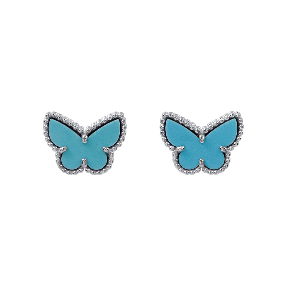 ヴァンクリーフ&アーペル ピアス スウィート パピヨン ピアス ターコイズ K18WGホワイトゴールド VCARN5JN00 【安心保証】 【中古】 ヴァンクリーフ&アーペル パピヨン ターコイズ Van Cleef & Arpels 中古のサムネイル