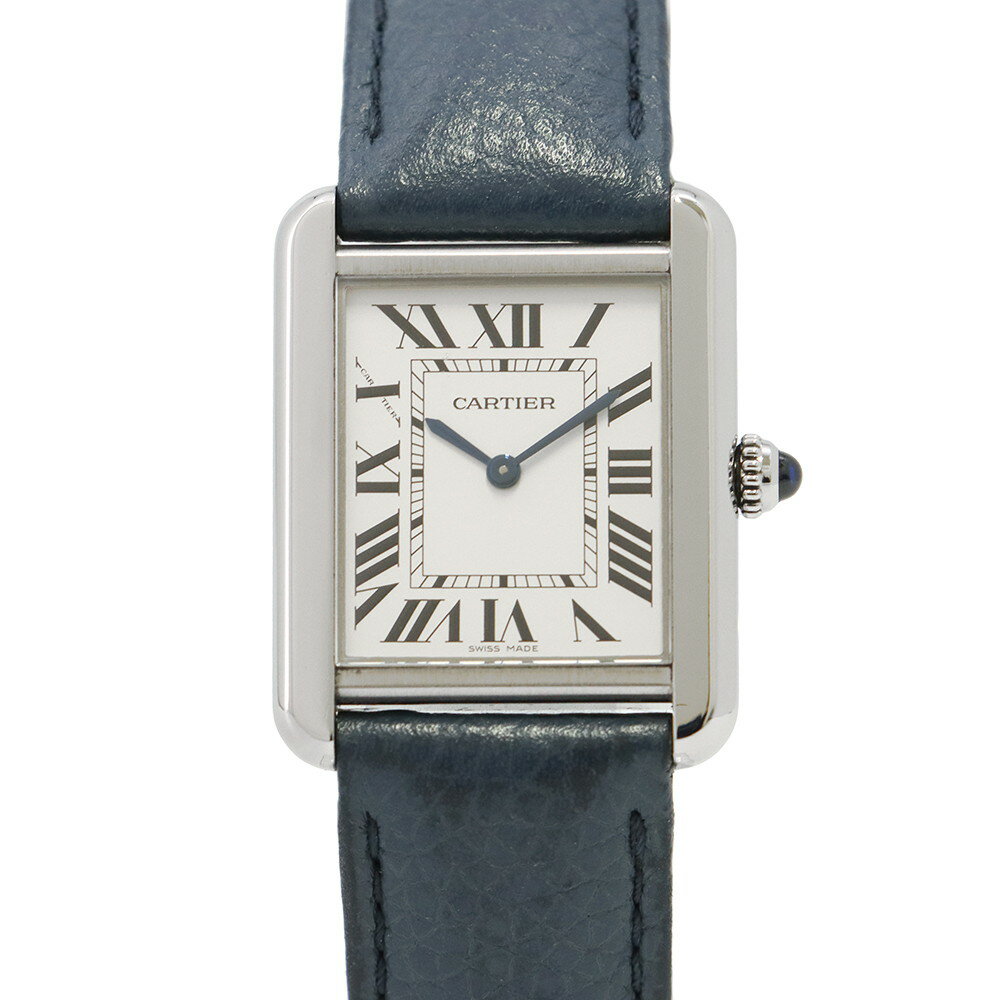 カルティエ タンクソロ SM WSTA0030 Cartier レディース 腕時計 シルバー文字盤 【安心保証】 【中古】 カルティエ タンクソロ Cartier カルティエ 中古