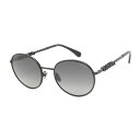 シャネル サングラス ロゴ パント シェイプ 53□20 135 4282 CHANEL アイウェア 黒 【安心保証】 【中古】 シャネル サングラス CHANEL SUNGLASSES