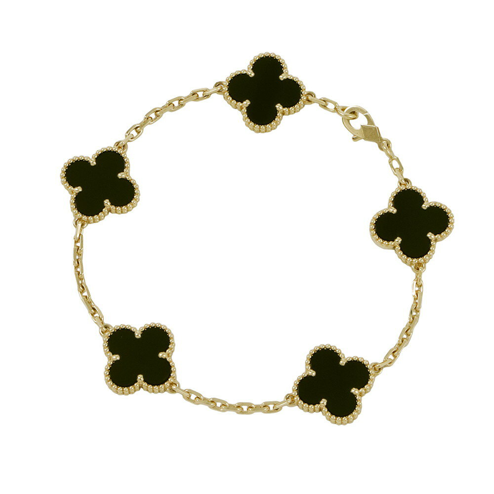 ヴァンクリーフ＆アーペル ブレスレット ヴィンテージ アルハンブラ ブレスレット 5モチーフ オニキス K18YG VCARA41300 ヴァンクリーフ&アーペル アルハンブラ Van Cleef & Arpels イエローゴールド 新品のサムネイル