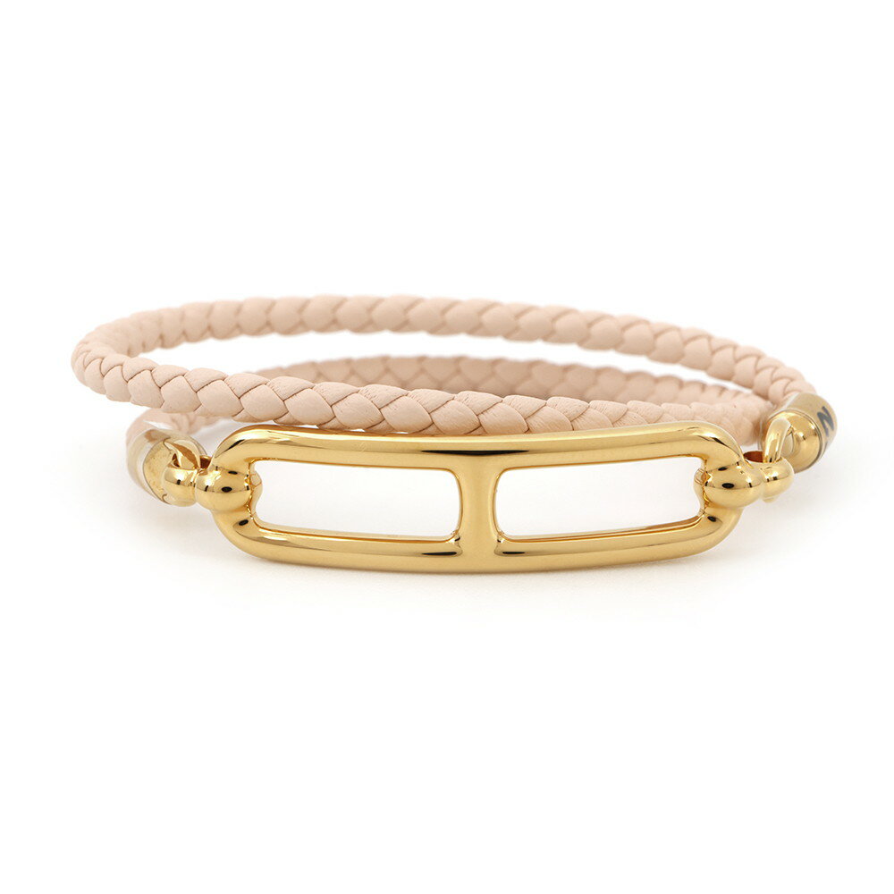 【★決算SALE開催中】エルメス ブレスレット ルリ ドゥブルトゥール ローズエグランタイン/ゴールド金具 スイフト サイズT2 【中古】 エルメス アクセサリー エルメス レディース HERMES BRACELET