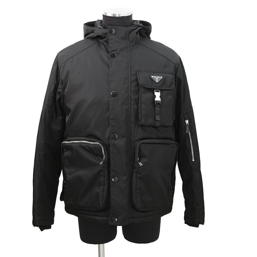 プラダ ジャケット Re-Nylon ブルゾン メンズサイズS SGB812 PRADA 黒 【安心保証】 【中古】 プラダ ジャケット メンズ PRADA