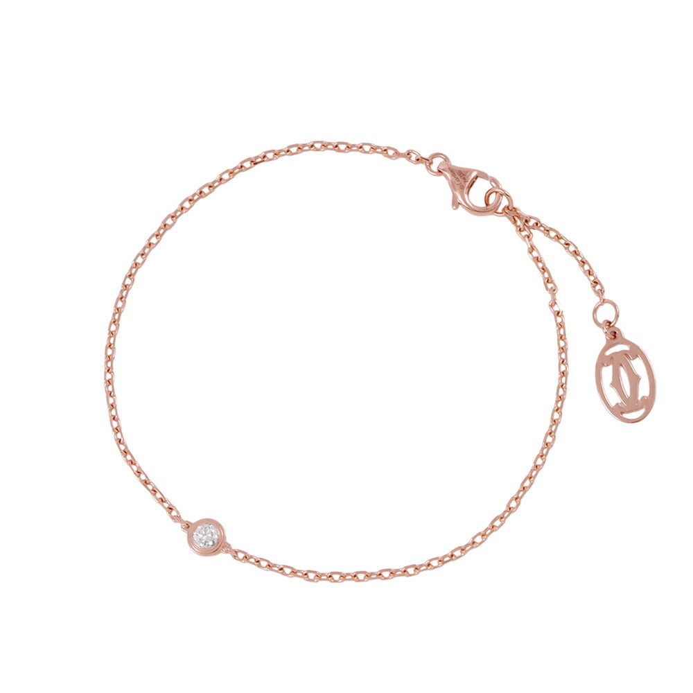 カルティエ ブレスレット ダムールSM スモールモデル ダイヤモンド 1P 0.09ct K18PGピンクゴールド B6040300 Cartier 【安心保証】 【中古】 カルティエ ダムール ダイヤモンド Cartier 中古のサムネイル
