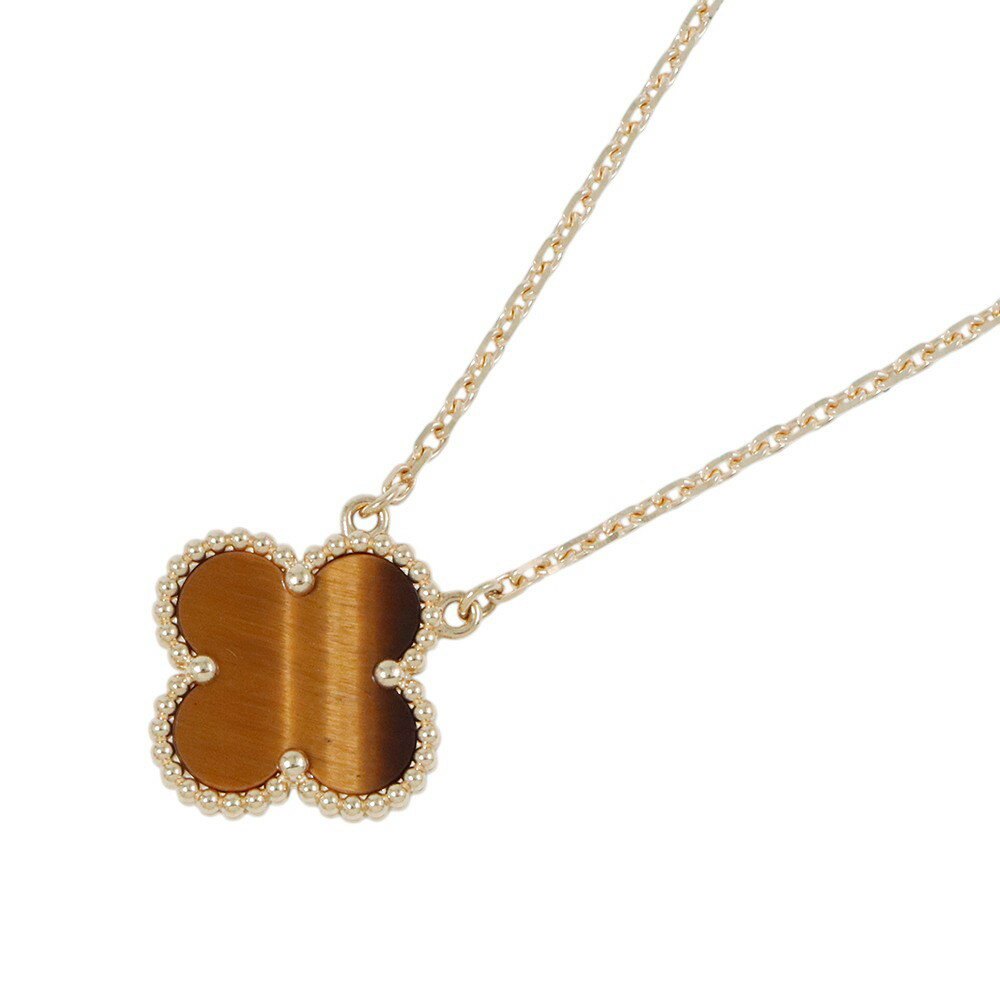 ヴァンクリーフ&アーペル ネックレス ヴィンテージ アルハンブラ ペンダント タイガーズアイ K18YGイエローゴールド VCARD38600 【中古】 ヴァンクリーフ&アーペル アルハンブラ タイガーズアイ Van Cleef & Arpels ヴァンクリ 中古のサムネイル