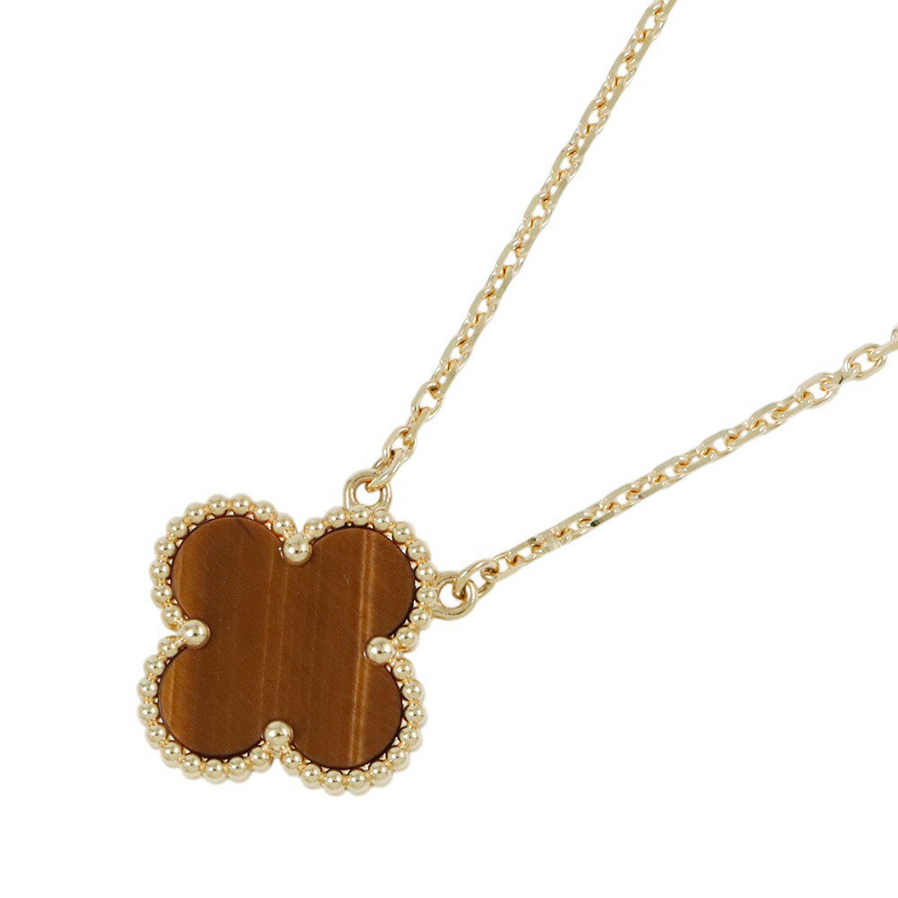 ヴァンクリーフ&アーペル ネックレス ヴィンテージ アルハンブラ ペンダント タイガーズアイ K18YGイエローゴールド VCARD38600 【中古】 ヴァンクリーフ&アーペル アルハンブラ タイガーズアイ Van Cleef & Arpels ヴァンクリ 中古のサムネイル