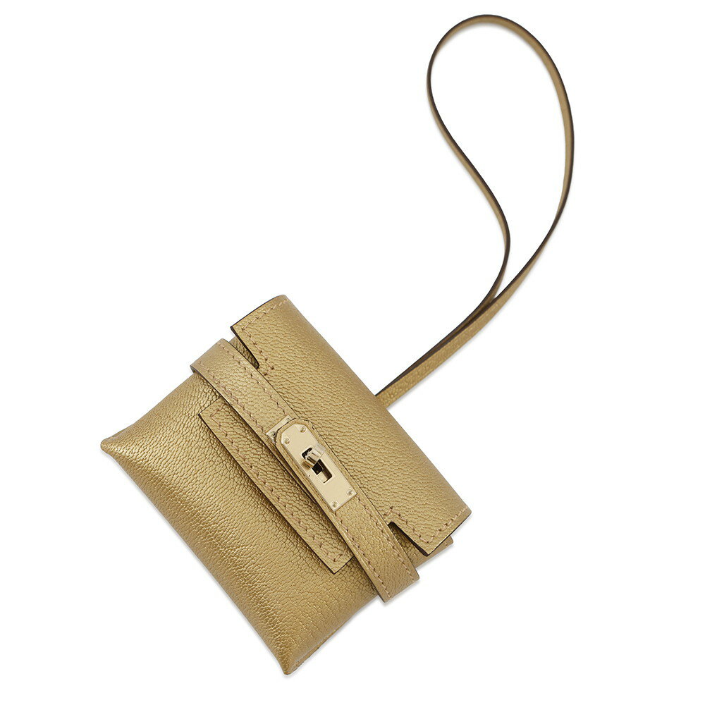 エルメス バッグチャーム ケリー フェスティバル ドレ/シャンパンゴールド金具 シェブルシャムキラ W刻..