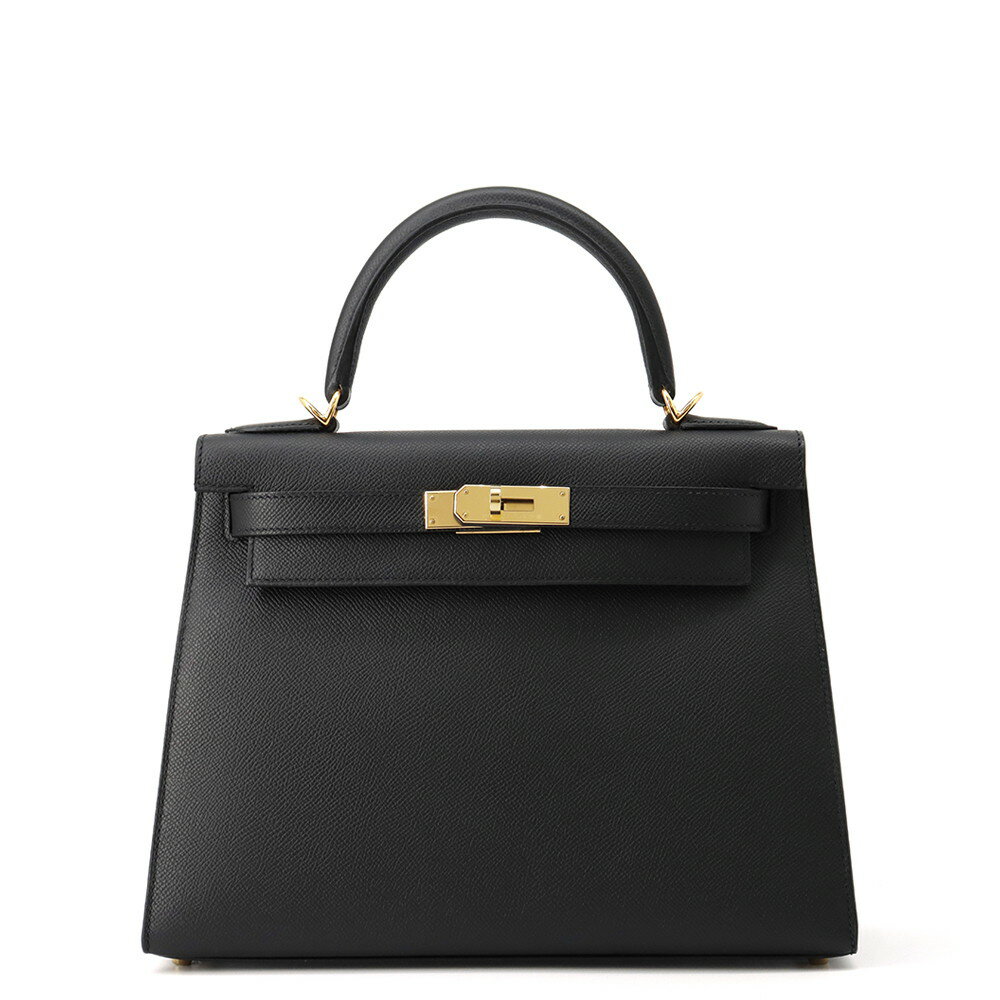エルメス ハンドバッグ ケリー28 外縫い ブラック/ゴールド金具 エプソン B刻印 HERMES Kelly 2wayバッグ 黒 【安心保証】 【中古】 エルメス ケリー エルメス バッグ エルメス レディース HERMES Kelly HERMES BAG
