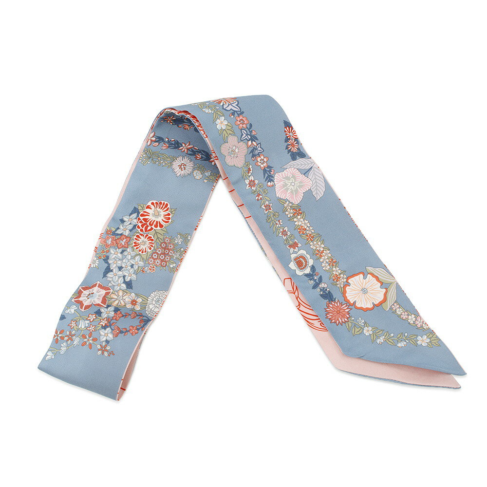 エルメス ツイリー ブリッド・ドゥ・ガラ・アン・フルール&アイライナー Brides de Gala en fleurs HERMES シルク 2025年春夏 【安心保証】 【中古】 エルメス ツイリー HERMES TWILLYのサムネイル