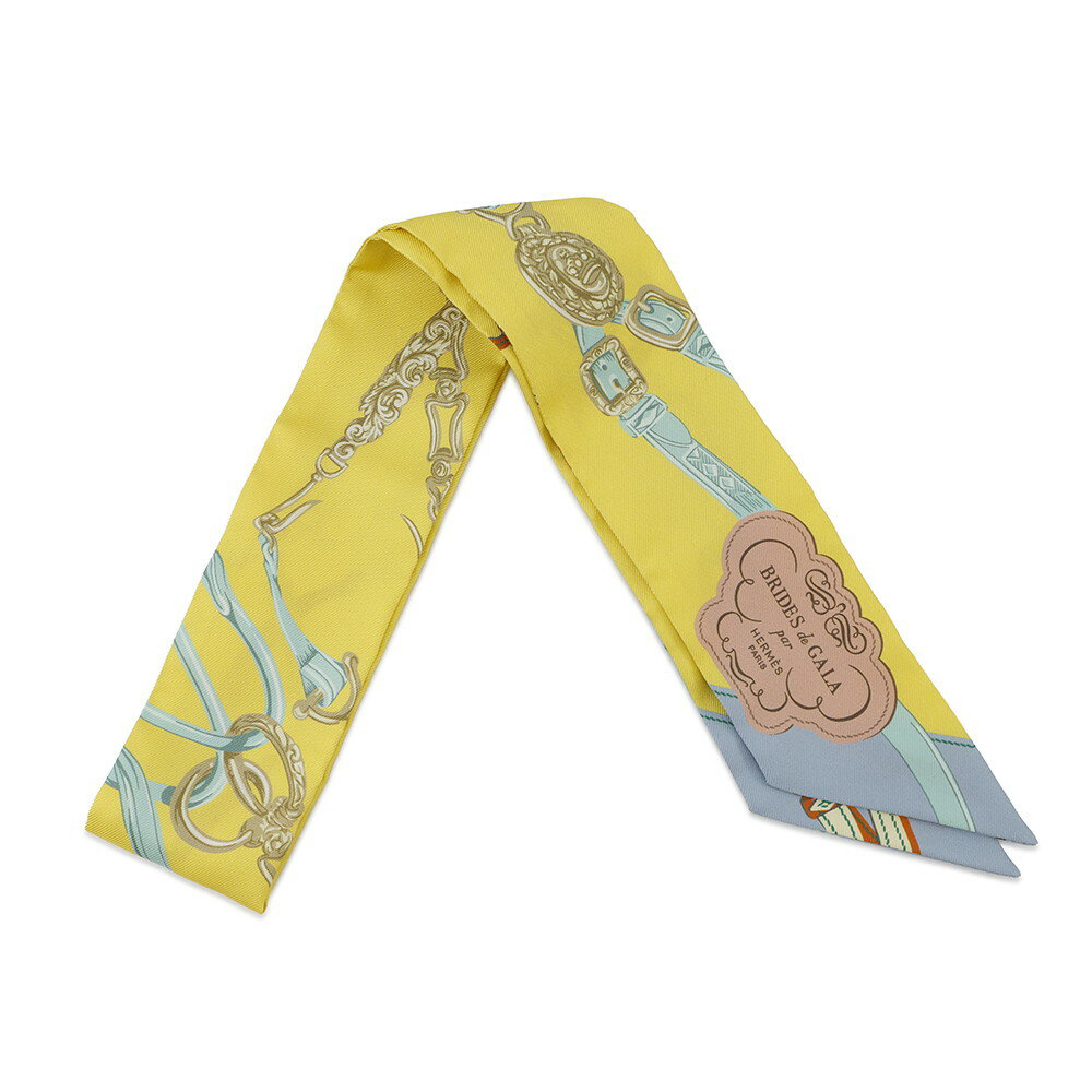 エルメス スカーフ ツイリー ブリッド・ドゥ・ガラアップリケピケ HERMES シルク 2023春夏 【中古】 エルメス スカーフ エルメス ツイリー HERMES SCARF TWILLY