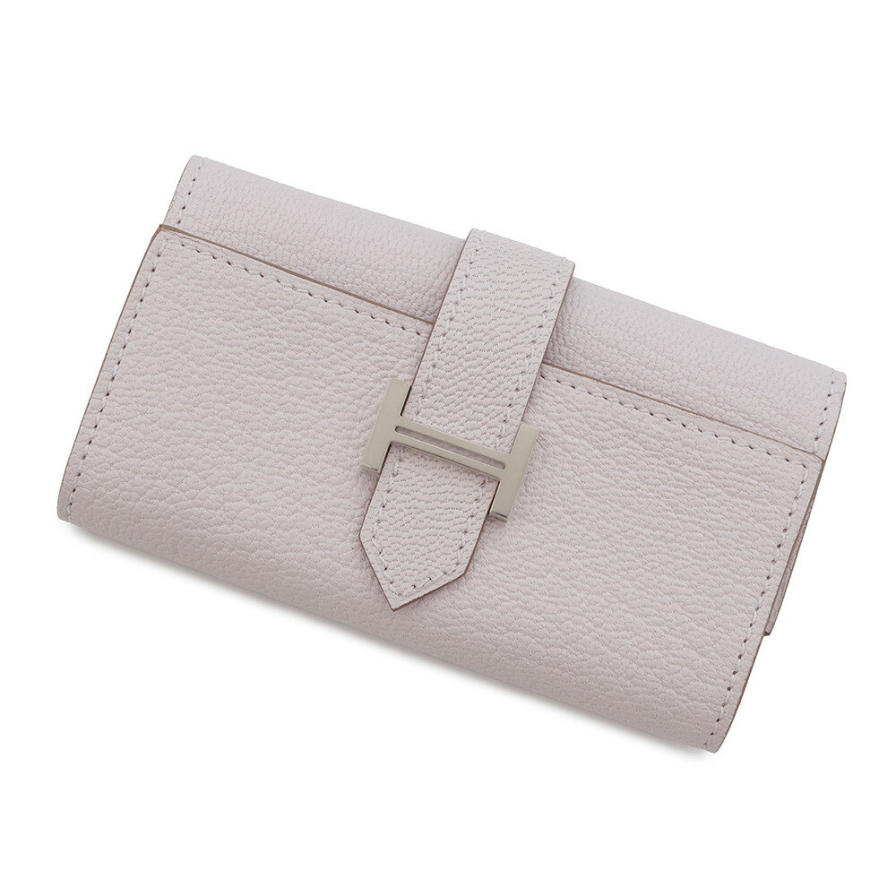 エルメス 4連キーケース ベアン モーブペール/シルバー金具 シェブルミゾル W刻印 HERMES エルメス キ..