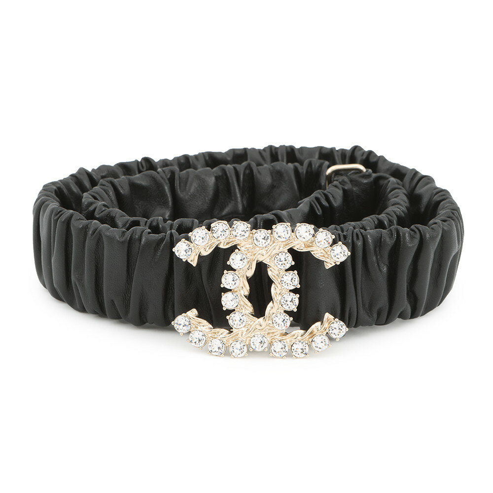 シャネル べルト ココマーク ラインストーン サイズ75 B21C CHANEL 黒 【安心保証】 【中古】 シャネル べルト シャネル レディース CHANEL