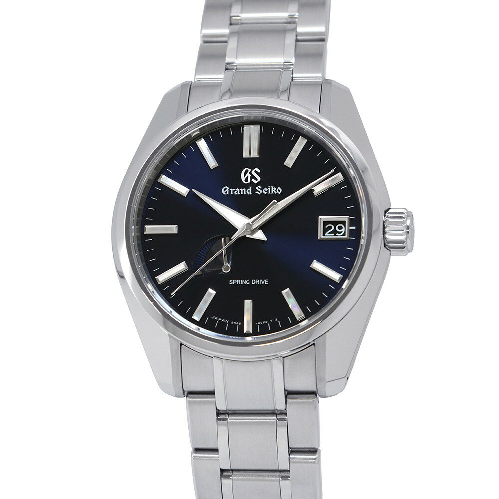 セイコー グランドセイコー スプリングドライブ デイト SBGA375 SEIKO 腕時計 ネイビー文字盤 【安心保証】 【中古】 セイコー グランドセイコー SEIKO 中古