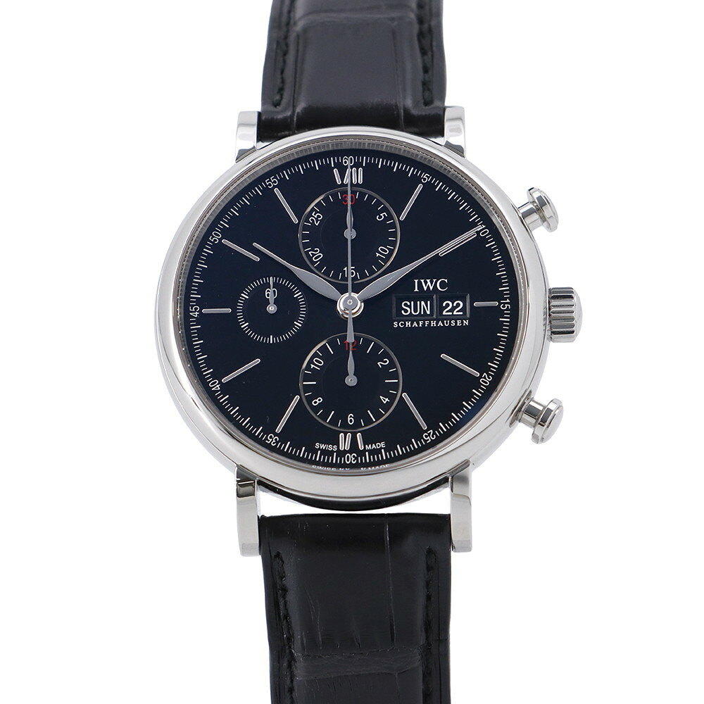 IWC ポートフィノ クロノグラフ IW391029 腕時計 ウォッチ 黒文字盤 【安心保証】 【中古】 IWC ポートフィノ 中古