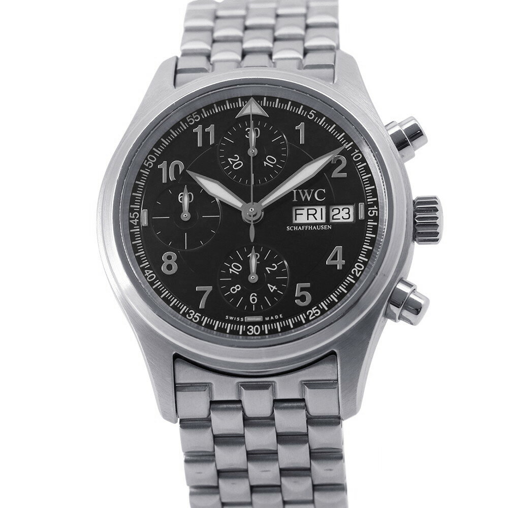 IWC スピットファイアー クロノグラフ オートマティック IW379502 腕時計 黒文字盤 【安心保証】 【中古】 IWC スピットファイアー IWC 中古