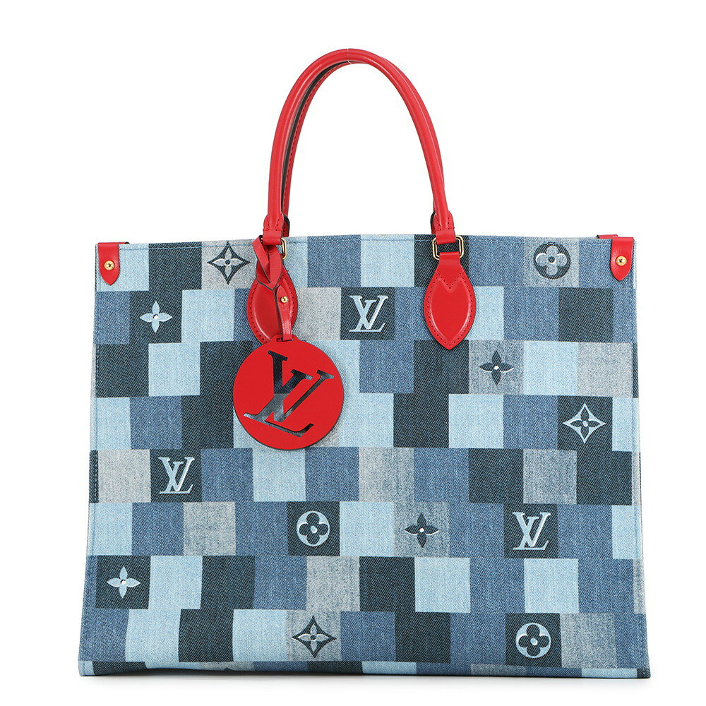 LOUIS VUITTON - ルイヴィトン トートバッグ モノグラム・デニム オンザゴー GM M44992 LOUIS VUITTON ヴィトン バッグ 2way ショルダー 【安心保証】 【中古】 ルイ・ヴィトン モノグラム ルイ ヴィトン バッグ レディース LOUIS VUITTON BAG