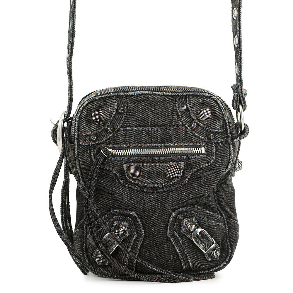 バレンシアガ ショルダーバッグ ル カゴール クロスボディバッグ デニム 719065 BALENCIAGA バッグ 黒 【安心保証】 【中古】 バレンシアガ バッグ BALENCIAGA BAG