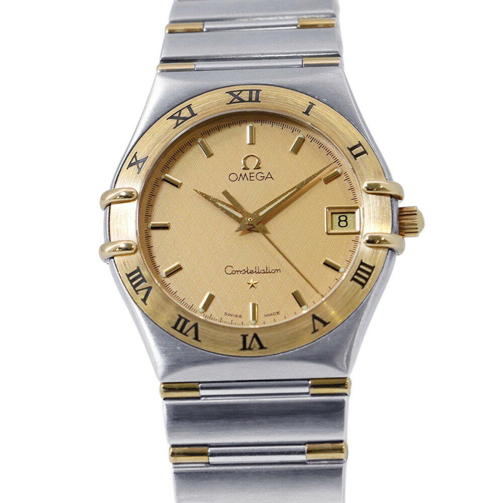 オメガ コンステレーション 1312.10.00 OMEGA 腕時計 イエロー文字盤 【安心保証】 【中古】 オメガ コンステレーション OMEGA オメガ 中古