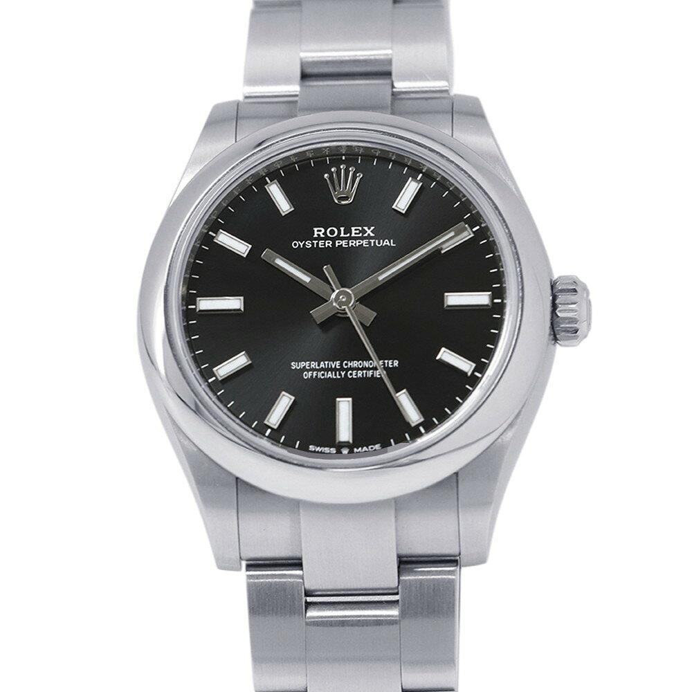 ロレックス オイスターパーペチュアル31 ランダムシリアル ルーレット 277200 ROLEX 腕時計 黒文字盤 【安心保証】 【中古】 ロレックス オイスターパーペチュアル ROLEX ロレックス