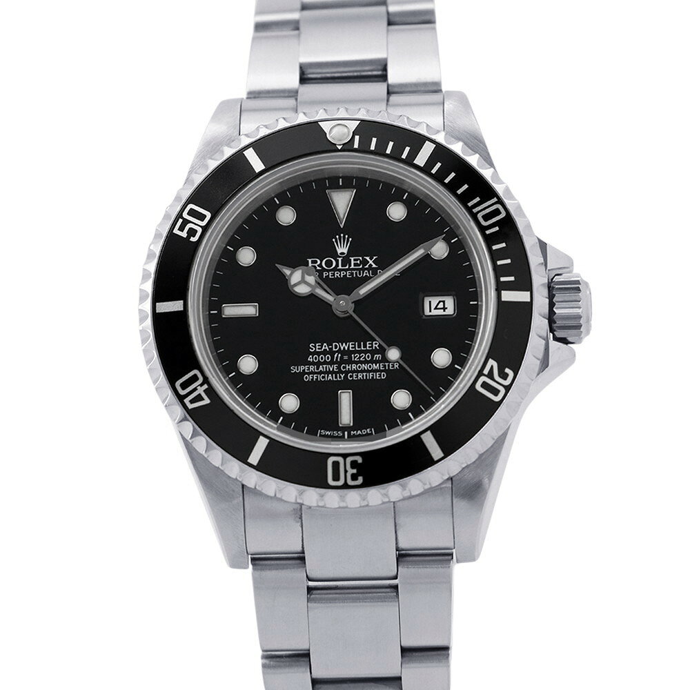 F, H, W - ロレックス シードゥエラー F番 16600 ROLEX 腕時計 ウォッチ 黒文字盤 【安心保証】 【中古】 ロレックス シードゥエラー ROLEX ロレックス 中古