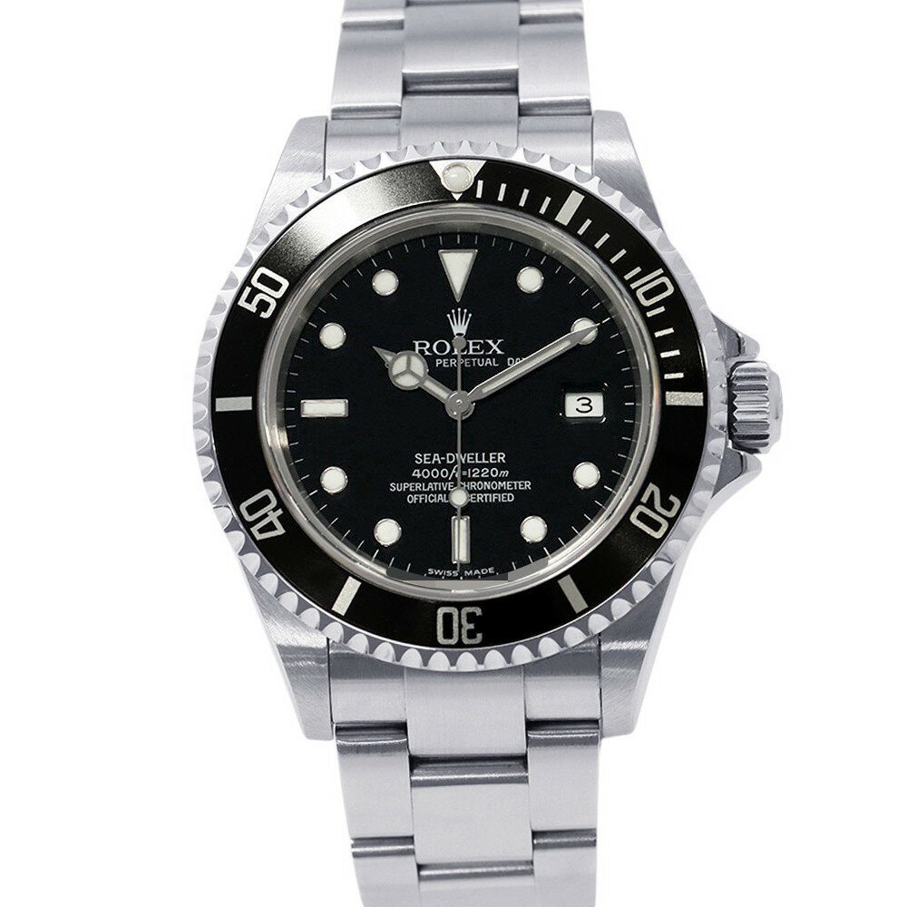 ロレックス シードゥエラー F番 16600 ROLEX 腕時計 ウォッチ 黒文字盤 【安心保証】 【中古】 ロレックス シードゥエラー ROLEX ロレックス 中古