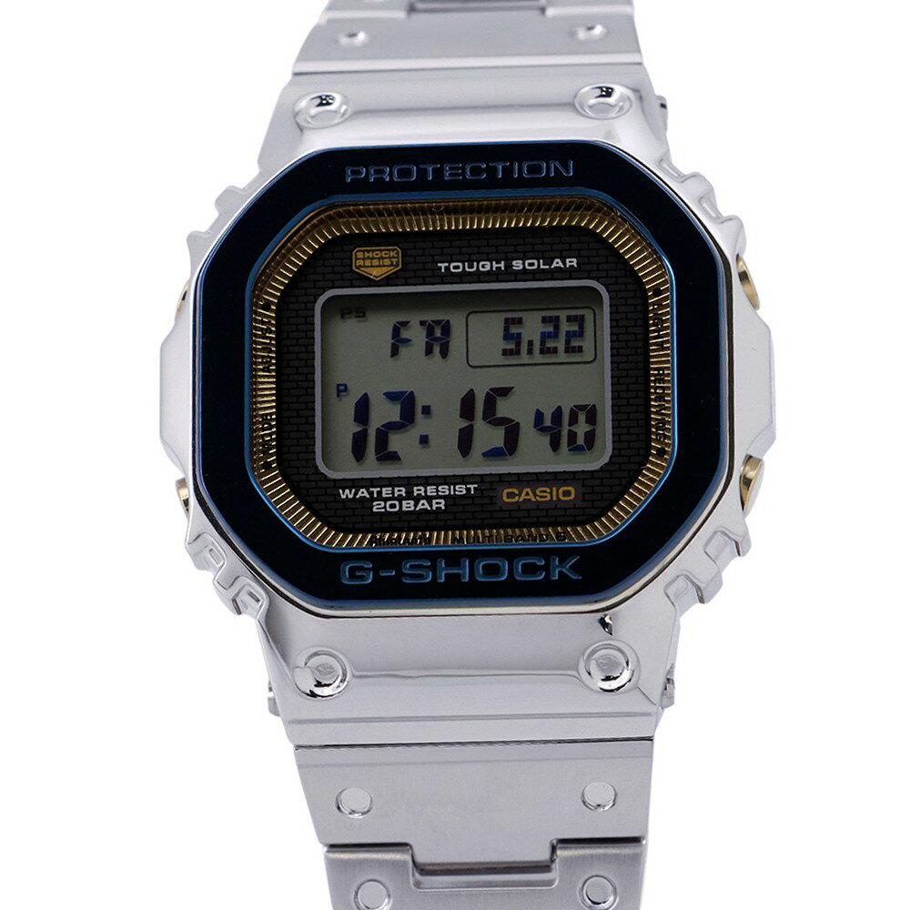 Rakuten - カシオ G-SHOCK フルメタル 5000シリーズ 50周年モデル GMW-B5000SS-2JR CASIO 腕時計 ブルー/ゴールド文字盤 【安心保証】 【中古】 カシオ G-SHOCK CASIO カシオ 中古