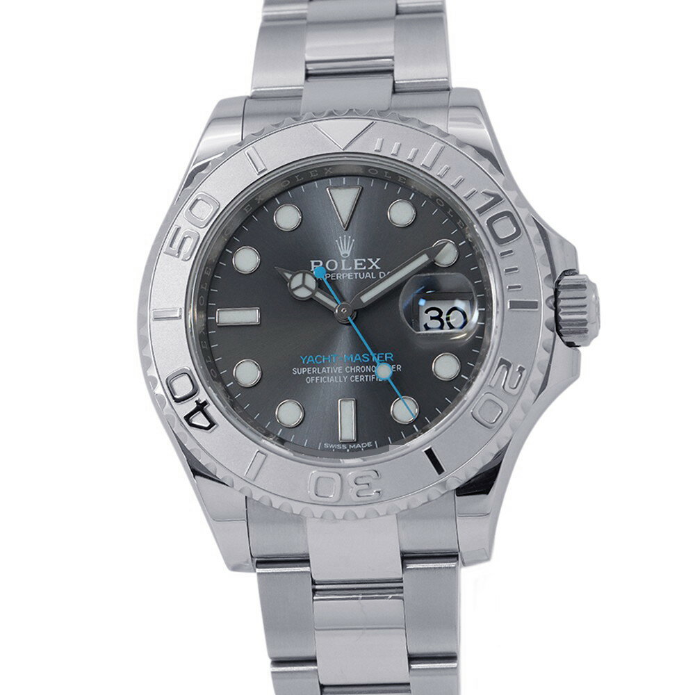 Rakuten - ロレックス ヨットマスター ロレジウム SS/プラチナ ランダムシリアル ルーレット 116622 ROLEX 腕時計 ダークロジウム文字盤 【安心保証】 【中古】 ロレックス ヨットマスター ROLEX ロレックス 中古