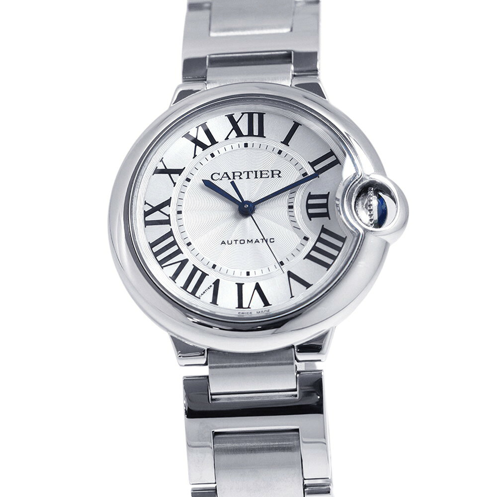 カルティエ バロンブルー ドゥ カルティエ MM W6920046 Cartier 腕時計 シルバー文字盤 【安心保証】 【中古】 カルティエ バロンブルー Cartier 中古
