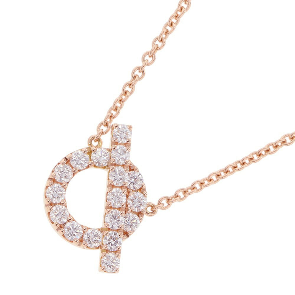 乐天商城 - エルメス ネックレス フィネス ペンダント ダイヤモンド 17P 計0.46ct K18PGピンクゴールド HERMES ジュエリー 【安心保証】 【中古】 エルメス フィネス ダイヤモンド HERMES 中古