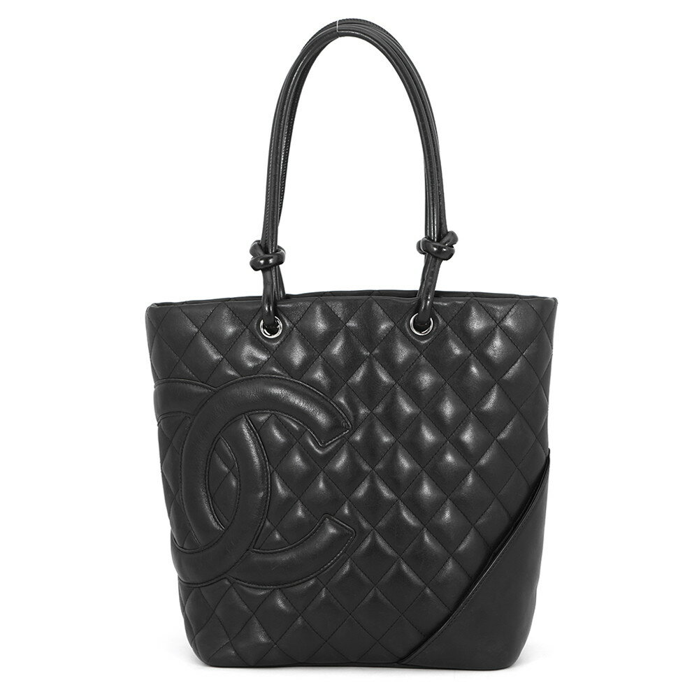 乐天商城 - シャネル ハンドバッグ カンボンライン ココマーク ミディアムトート ラムスキン A25167 CHANEL バッグ 黒 【安心保証】 【中古】 シャネル カンボンライン バッグ シャネル レディース CHANEL
