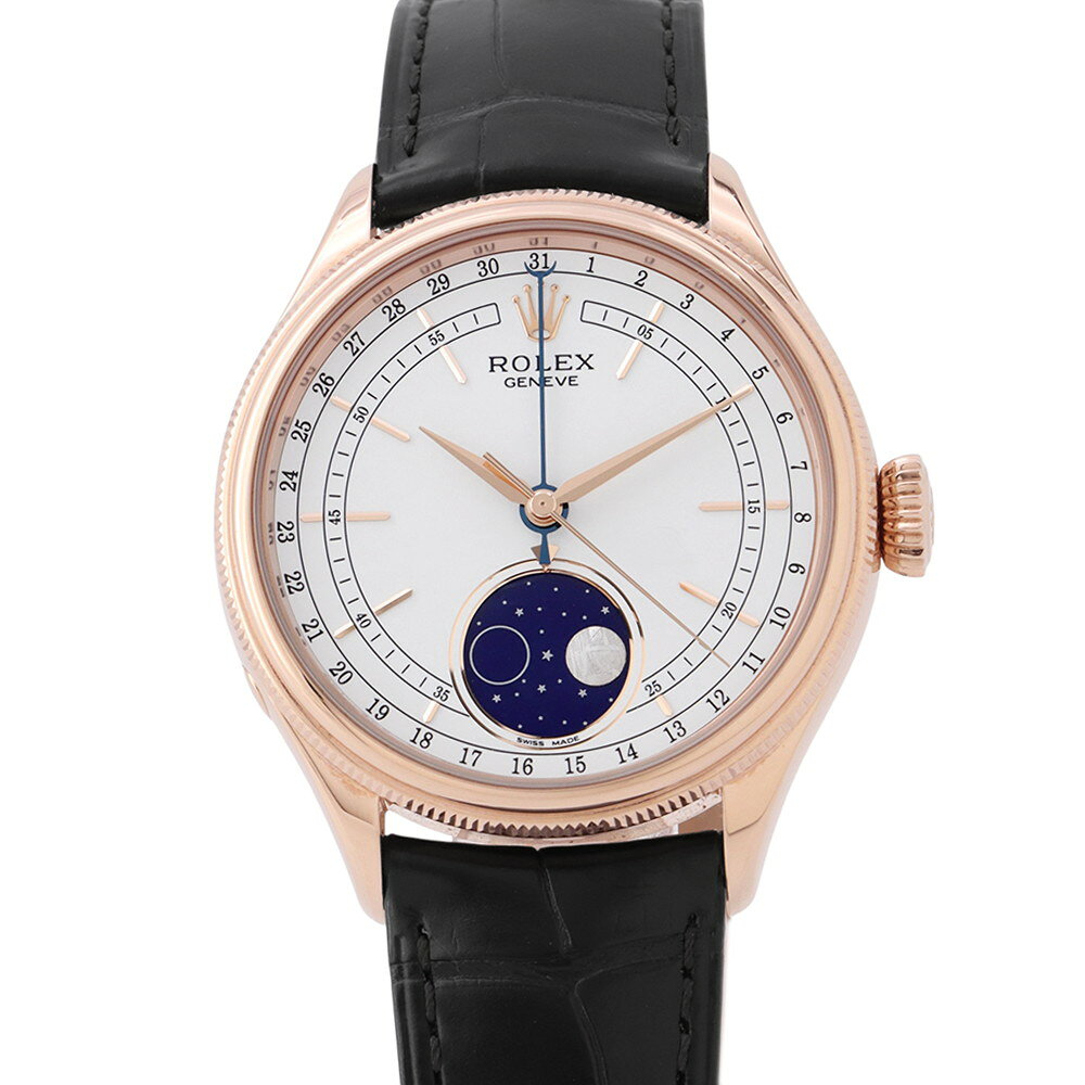 ロレックス チェリーニ ムーンフェイズ K18PGピンクゴールド 50535 ROLEX 腕時計 ウォッチ 白文字盤 エバーローズゴールド 【安心保証】 【中古】 ロレックス チェリーニ ROLEX ロレックス