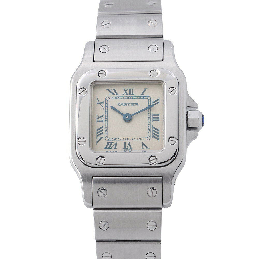 カルティエ サントスガルベ SM W20017D6 Cartier 腕時計 ウォッチ 白文字盤 クォーツ 【安心保証】 【中古】 カルティエ サントス Cartier カルティエ 中古