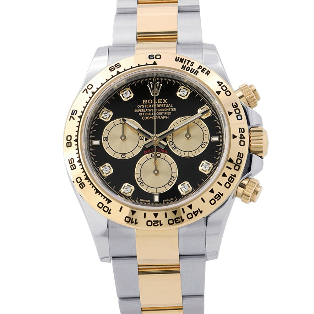 ロレックス コスモグラフ デイトナ SS/K18YG 126503G ROLEX 腕時計 黒/ゴールデン文字盤 8Pダイヤ 【安心保証】 【中古】 ロレックス コスモグラフ デイトナ ROLEX ロレックス 中古