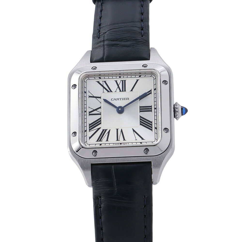 カルティエ サントス デュモン SM WSSA0086 Cartier 腕時計 シルバー文字盤 【安心保証】 【中古】 カルティエ サントス デュモン Cartier 中古