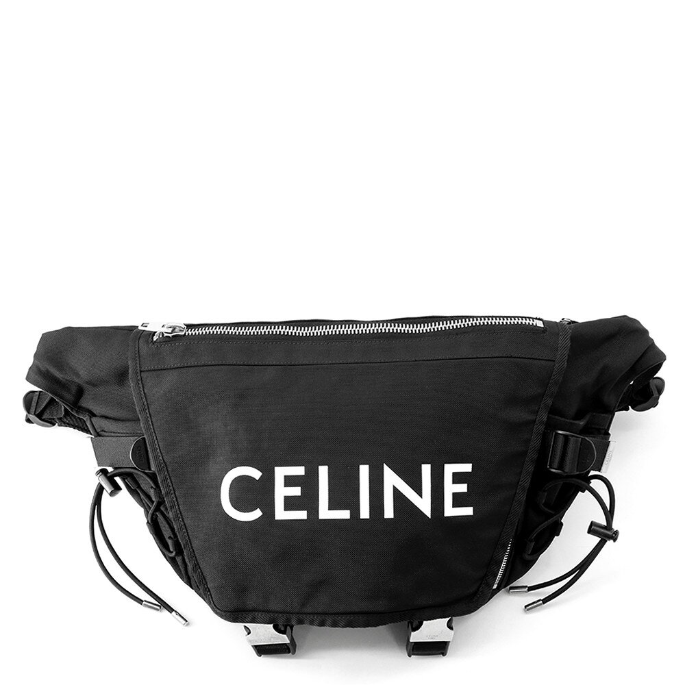 セリーヌ ボディバッグ トレッキング スモール ベルトバッグ キャンバス 116362DMT CELINE メンズ 黒 中古 セリーヌ バッグ CELINE BAG