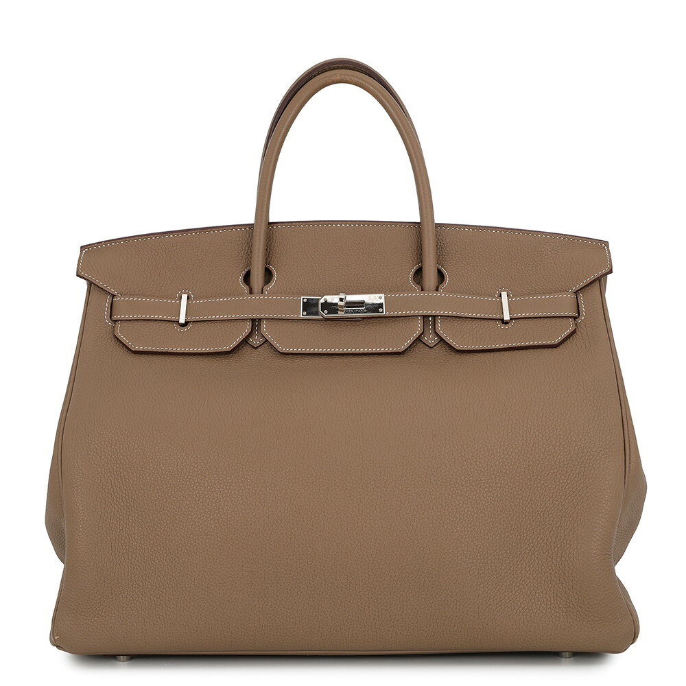 エルメス バーキン40 エトゥープ/シルバー金具 トゴ B刻印 HERMES Birkin ハンドバッグ 中古 エルメス バーキン エルメス バッグ エルメス レディース HERMES Birkin HERMES BAG