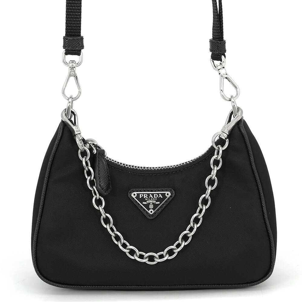 プラダ ショルダーバッグ Re-Edition テスート マイクロバッグ ナイロン 1TT122 PRADA 2way 黒 中古 プラダ バッグ PRADA BAG