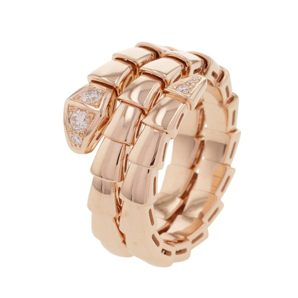 ブルガリ リング セルペンティ ヴァイパー ダイヤ 計約0.1ct K18PGピンクゴールド サイズM 357876 BVLGARI 指輪 中古 ブルガリ セルペンティ ヴァイパー ダイヤモンド パヴェダイヤ BVLGARI 中古