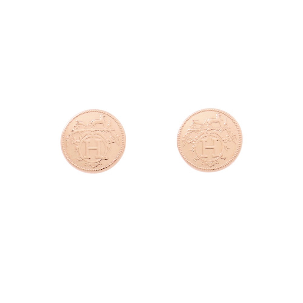 エルメス ピアス エクスリブリス TPM K18PGピンクゴールド HERMES ジュエリー 中古 【返品保証】 エルメス エクスリブリス HERMES 中古